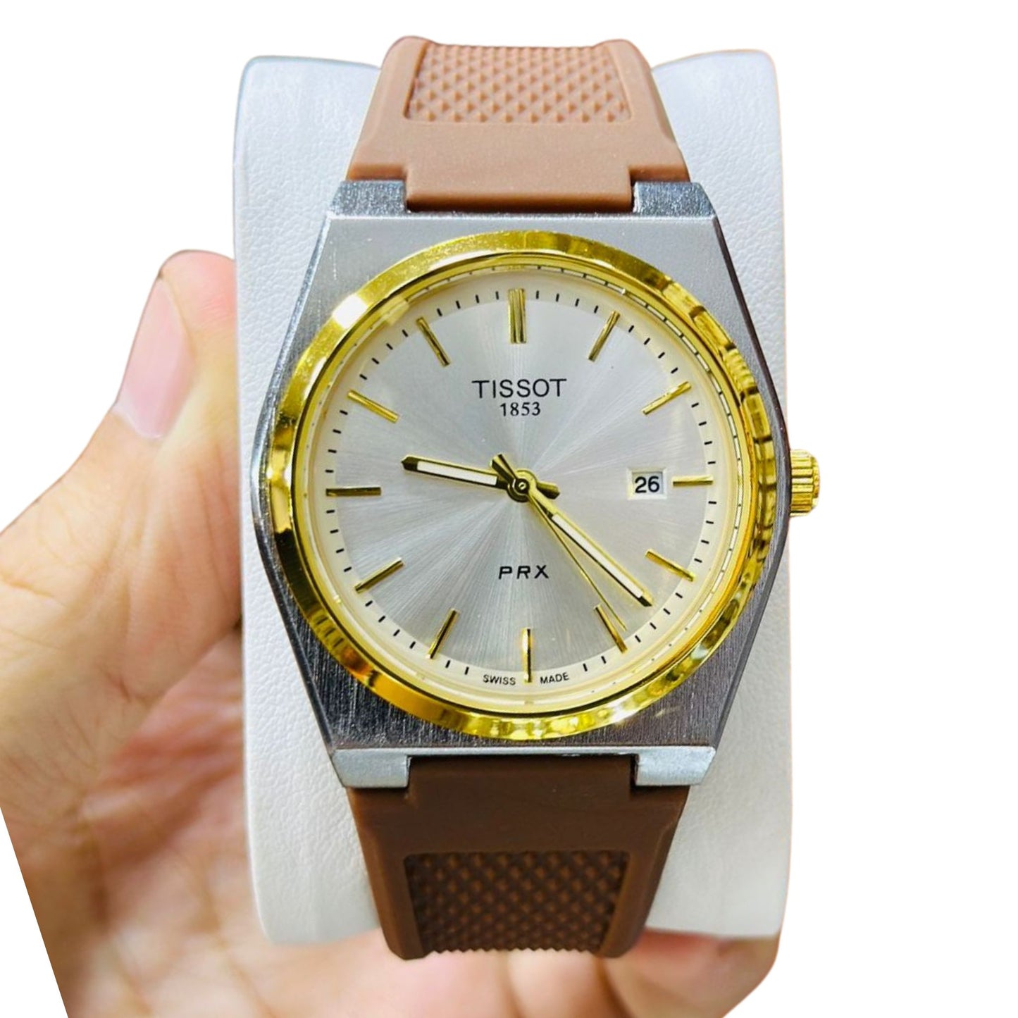 Tissot PRX – Rubber Strap, Date Function, Multi-Color Dial