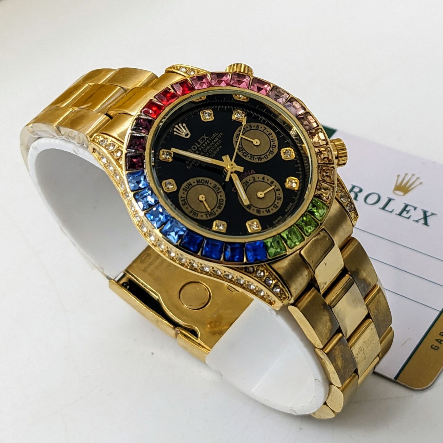 Rolex Daytona Ladies – Full Diamond Case, Stainless Steel, Date