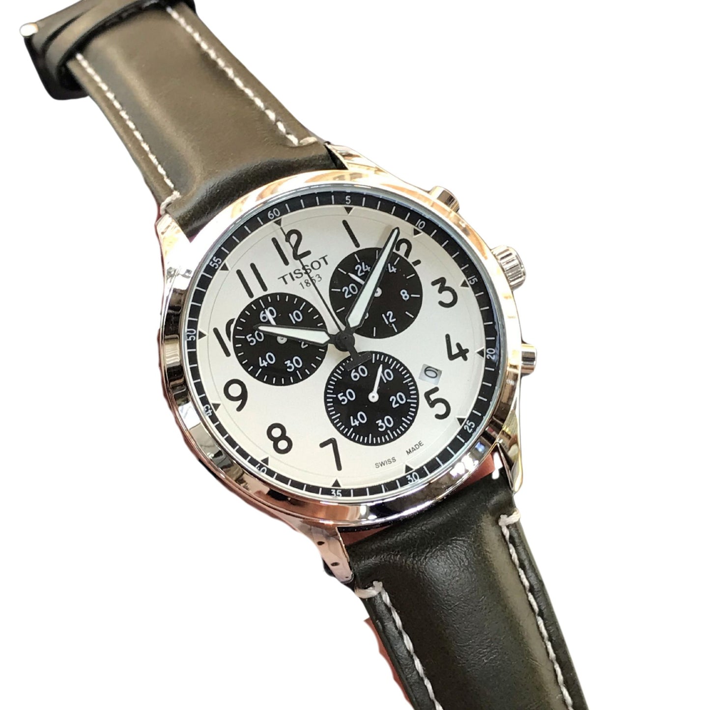 Tissot Men’s GMT Watch – Chronograph, Quartz, Leather Strap