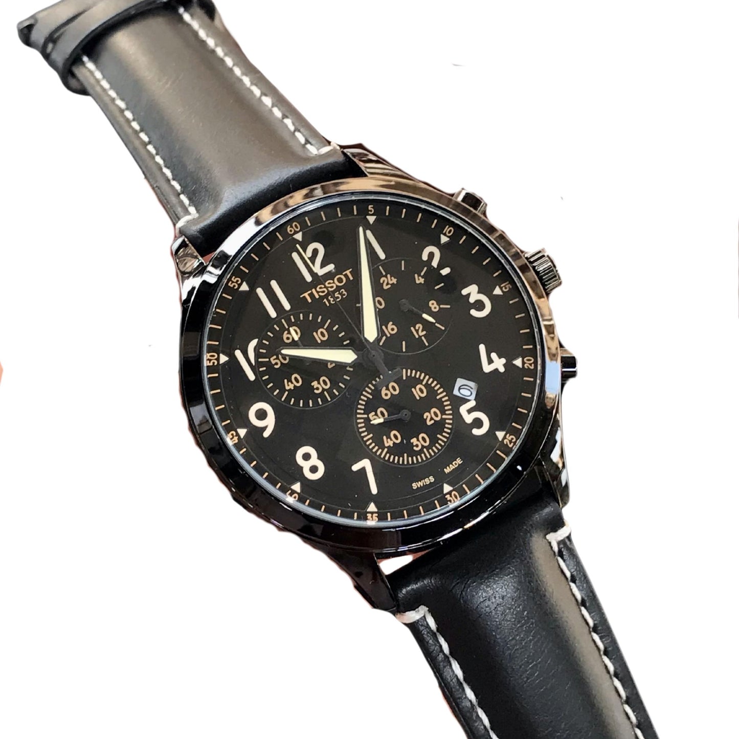 Tissot Men’s GMT Watch – Chronograph, Quartz, Leather Strap