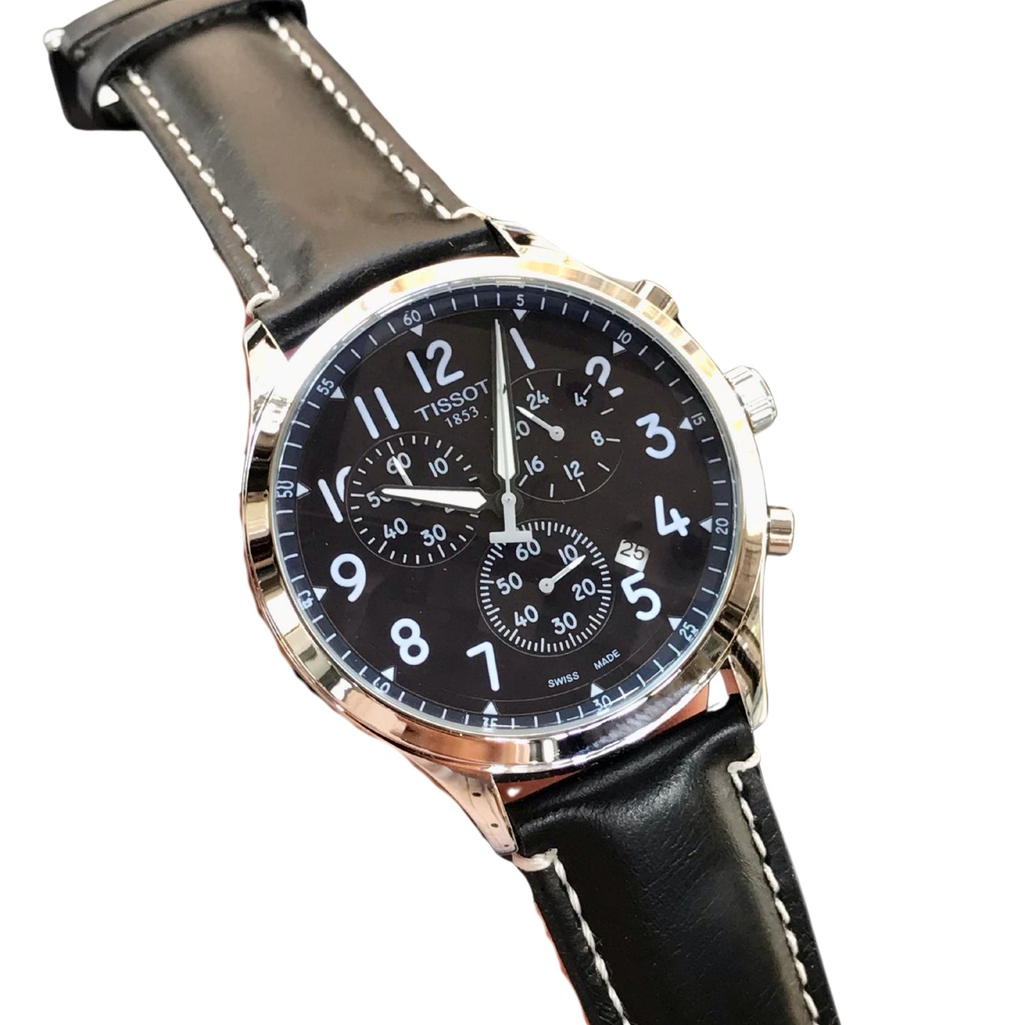 Tissot Men’s GMT Watch – Chronograph, Quartz, Leather Strap