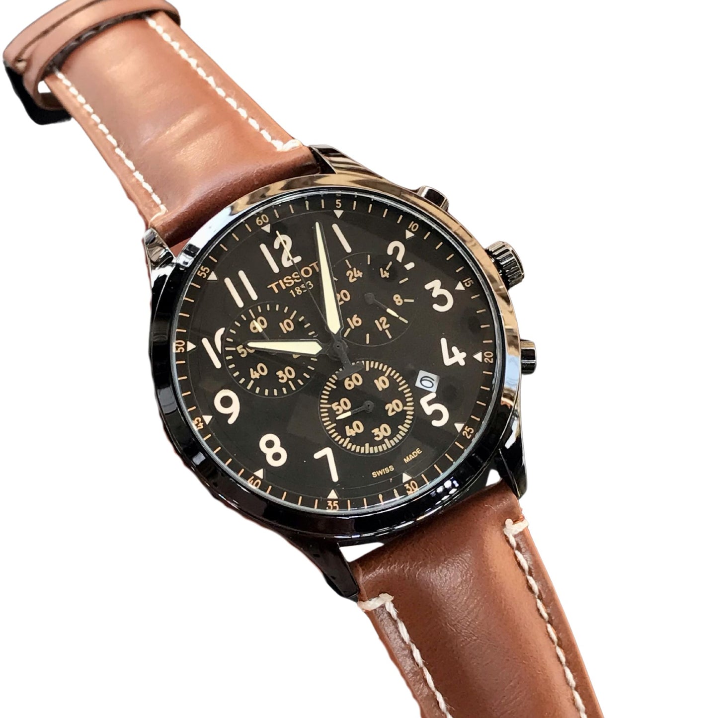 Tissot Men’s GMT Watch – Chronograph, Quartz, Leather Strap