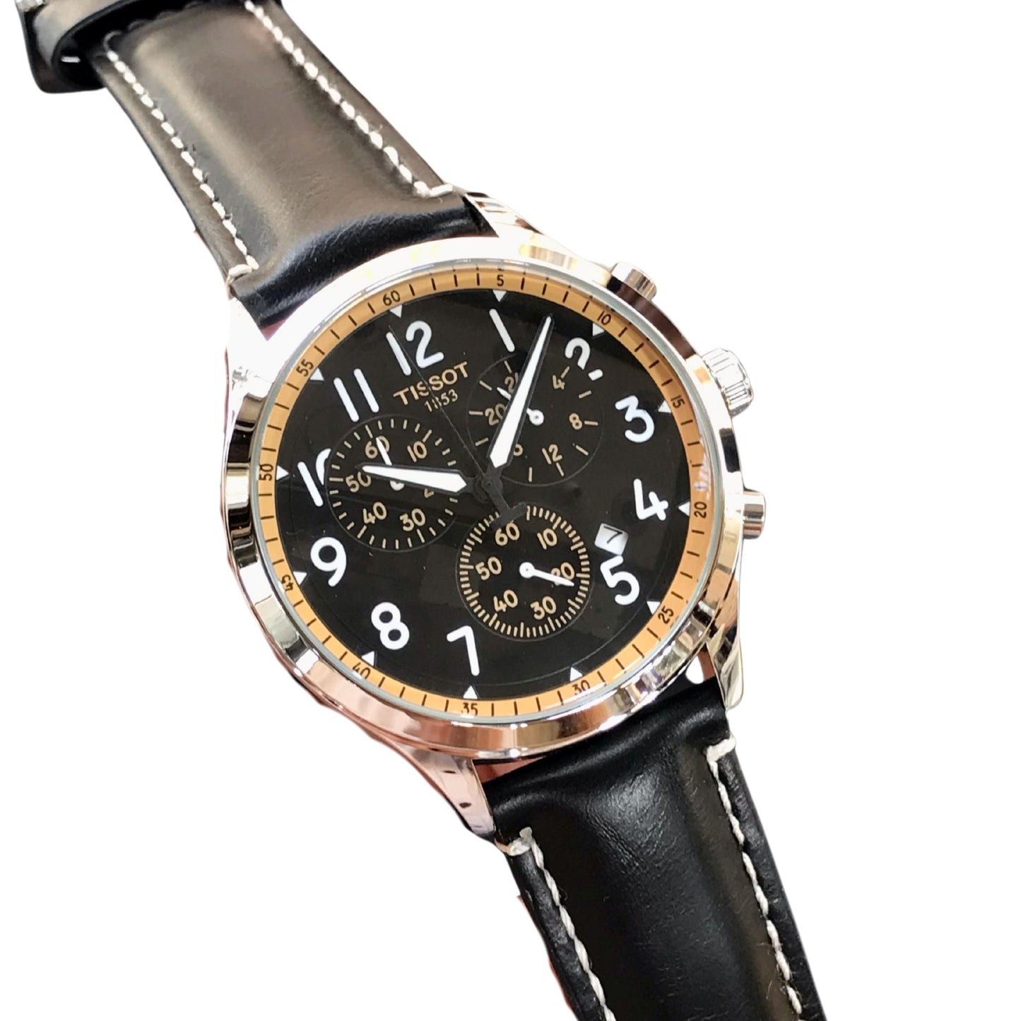 Tissot Men’s GMT Watch – Chronograph, Quartz, Leather Strap