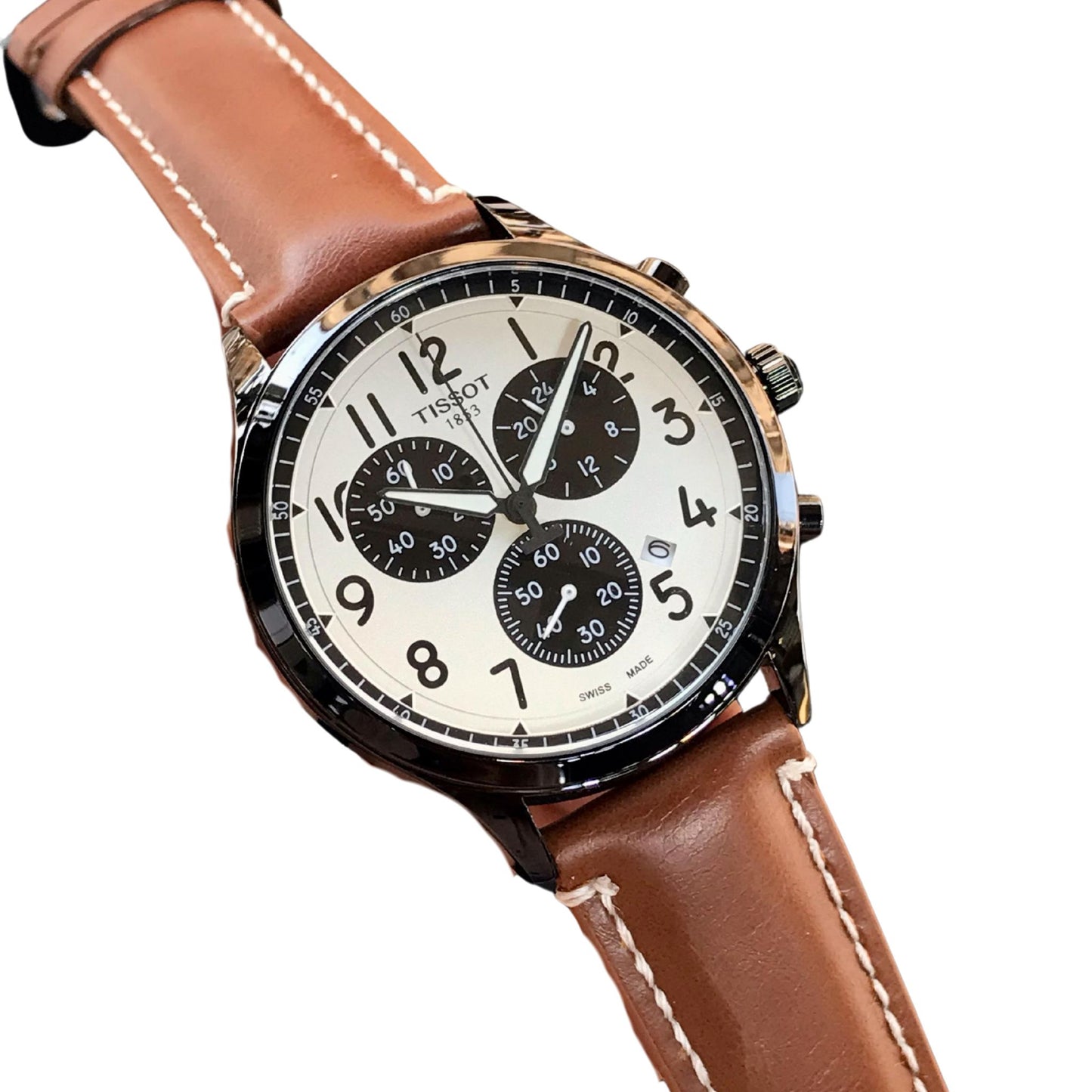 Tissot Men’s GMT Watch – Chronograph, Quartz, Leather Strap