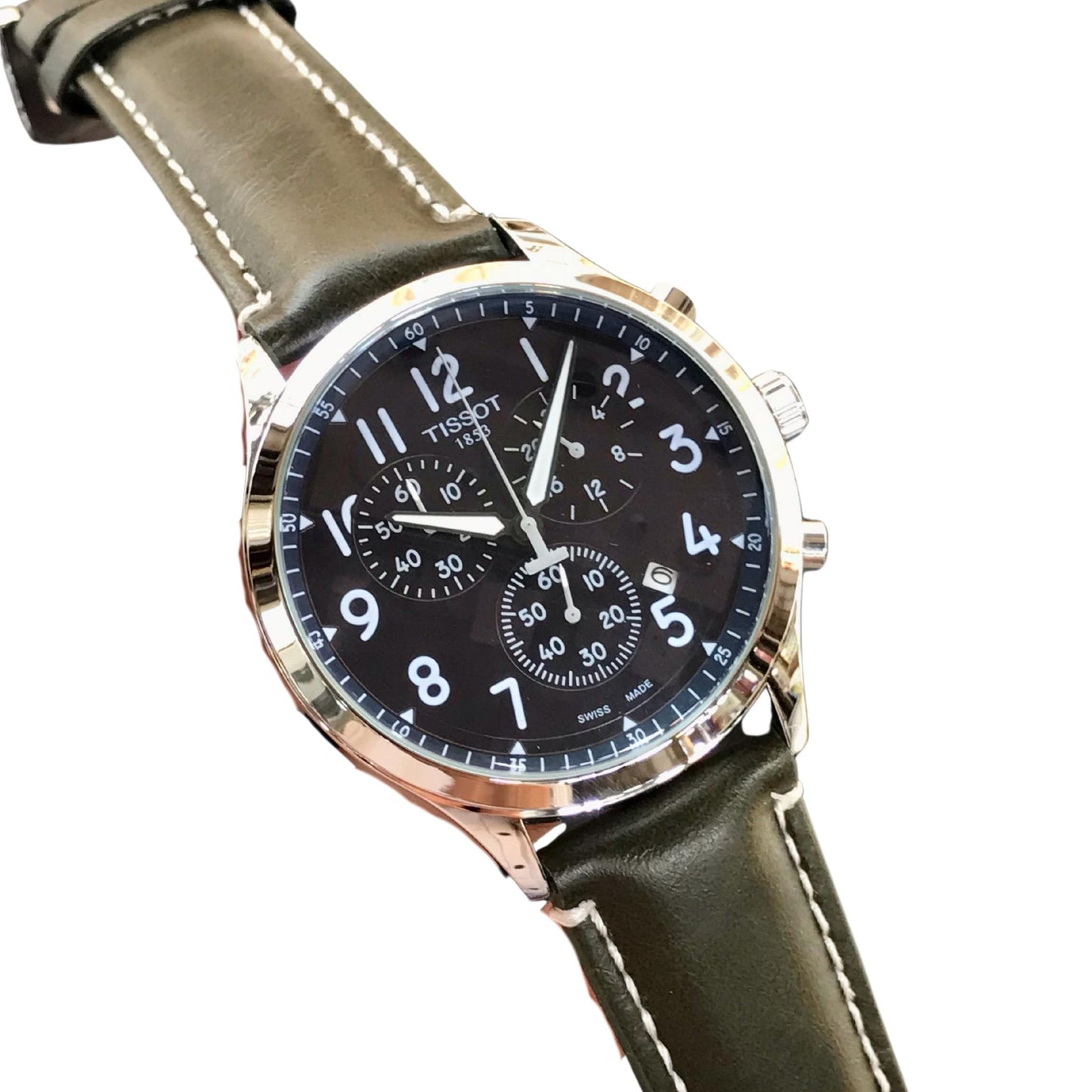 Tissot Men’s GMT Watch – Chronograph, Quartz, Leather Strap