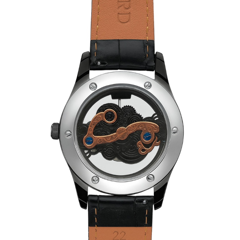 Reward Skeleton Leather Watch