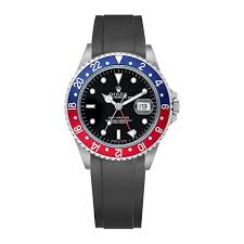 Rolex GMT – Submarine Dial, Rubber Strap, Date Function